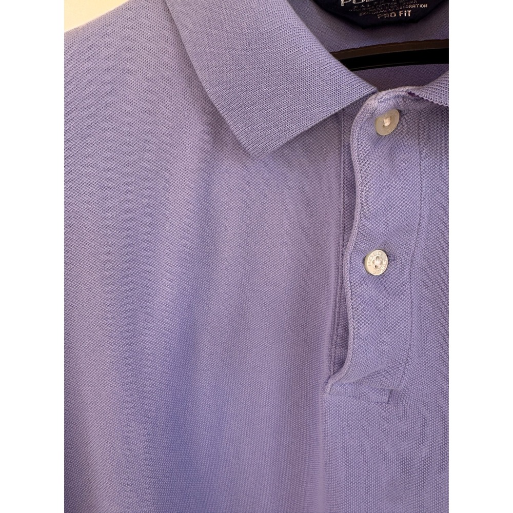 Polo Golf Ralph Lauren Mens L Purple Pro Fit Pima Cotton Short Sleeve Polo Shirt - Picture 7 of 7